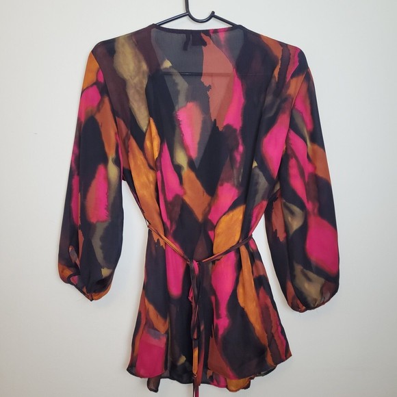 Tapemeasure Womens Abstract Multi-Color Sequin Top Size Large L - Picture 9 of 12